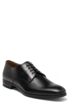 Hugo Boss Leather Derby Shoes With Rubber Sole In Black
