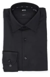 Hugo Boss Boss Kent Sharp Fit Cotton Dress Shirt In Black