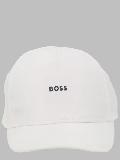 Hugo Boss Boss Cappello Da Baseball Con Logo In White