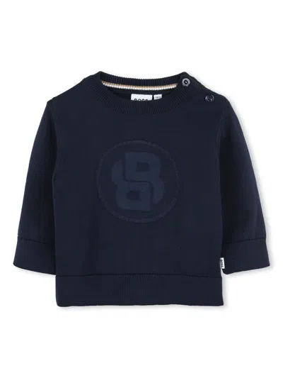 Hugo Boss Boss Kids Sweater In Blue