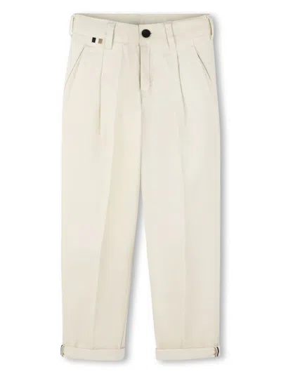 Hugo Boss Boss Kids Trousers In Beige