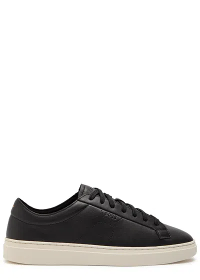 Hugo Boss Boss Kieran Leather Sneakers In Black