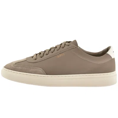 Hugo Boss Boss Kieran Tennis Trainers Dark Beige In Nude