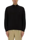 Hugo Boss Boss Shirt With Zip In Black
