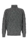 Hugo Boss Relaxed-fit Sweater With Cable-knit Structure In Grey