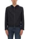 Hugo Boss Hooded Jacket With Zipper And Elasticated Hem