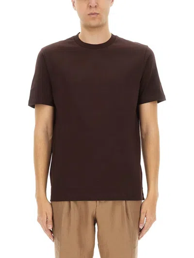 Hugo Boss "l-tesar 14" T-shirt In Brown