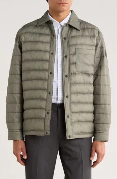 Hugo Boss Boss Lambizzo Quilted Jacket In Green