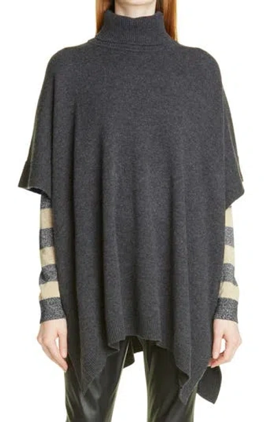 Hugo Boss Boss Landera Wool & Cashmere Poncho In Gray