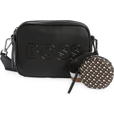 Hugo Boss Boss Large Addison Crossbody Bag In Black