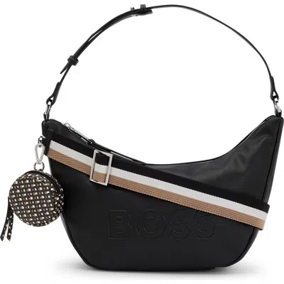 Hugo Boss Boss Large Addison Shoulder Bag In Black