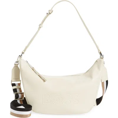 Hugo Boss Boss Large Addison Shoulder Bag In White