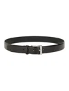 Hugo Boss Black Solid Buckle Belt In Black