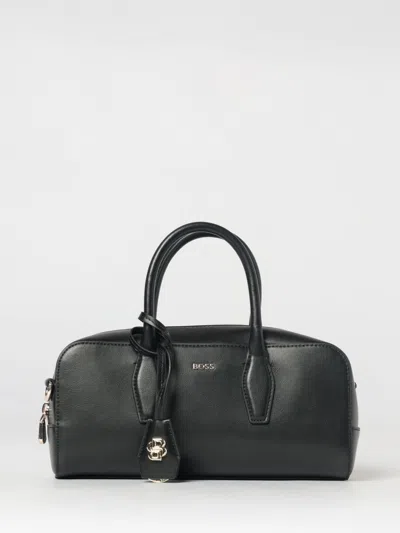 Hugo Boss Boss Leather Bowling Bag In Black