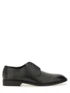 Hugo Boss Derby Shoes In Smooth And Printed Leather In Black