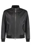 Hugo Boss High Collar Jacket With Ribbed Cuffs And Hem