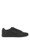 Hugo Boss Faux-leather Trainers With Plain And Grained Textures In Black