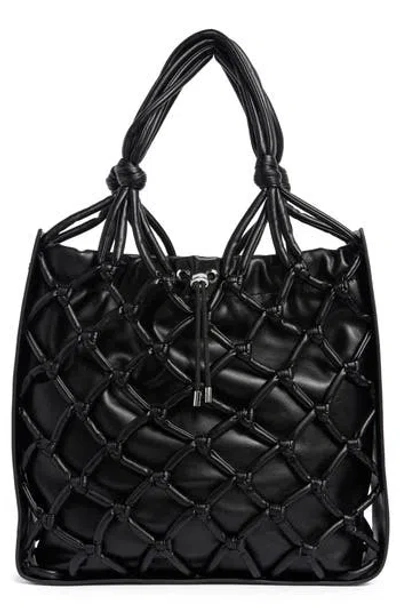 Hugo Boss Boss Lena Net Tote Bag In Black