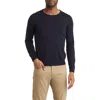 Hugo Boss Leno-p Slim Fit Wool Crewneck Sweater In Dark Blue