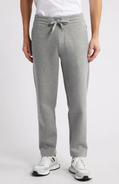 Hugo Boss Boss Brushed Jersey Sweatpants In Grey
