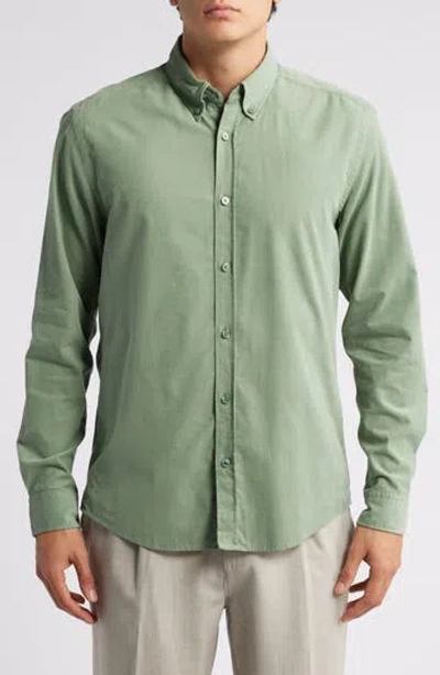 HUGO BOSS BOSS LIAM SOLID COTTON CORDUROY BUTTON-DOWN SHIRT