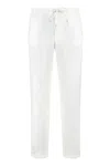 Hugo Boss Boss Linen Blend Trousers In White