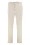 Hugo Boss Trousers Cotton Drawstring Waist In Sand