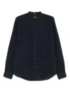 Hugo Boss Navy Blue Linen Shirt