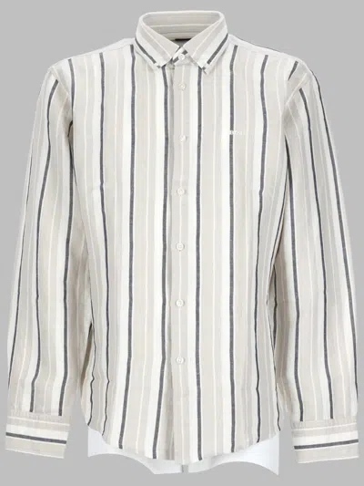 Hugo Boss Boss Linen-cotton Blend Button-up Shirt For Men In Multi