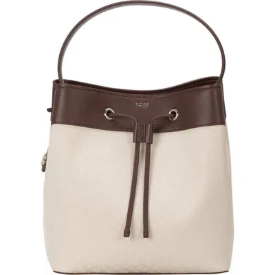 Hugo Boss Boss Liriel Canvas & Faux Leather Bucket Bag