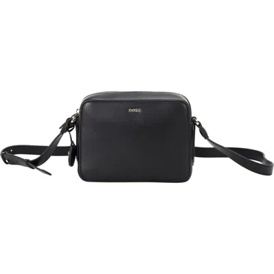 Hugo Boss Boss Liriel Faux Leather Crossbody Bag In Black