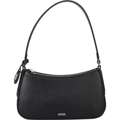 Hugo Boss Hugo Liriel Faux Leather Hobo Bag In Black
