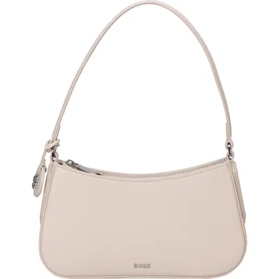 Hugo Boss Hugo Liriel Faux Leather Hobo Bag In Light Beige