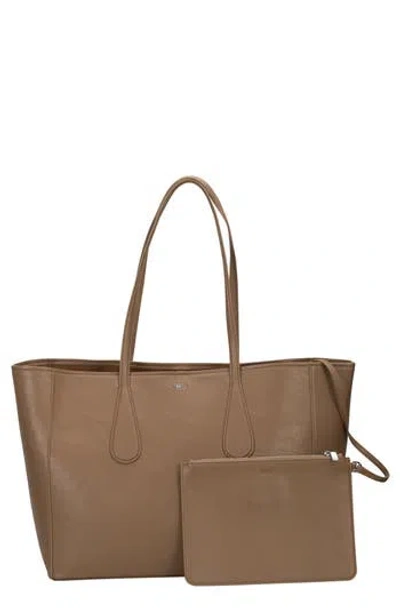 Hugo Boss Boss Liriel Faux Leather Shopper Bag In Brown
