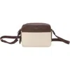 Hugo Boss Boss Liriel Jacquard Canvas & Faux Leather Crossbody Bag In Brown