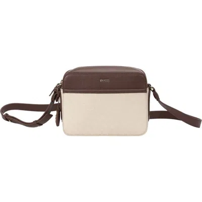 Hugo Boss Boss Liriel Jacquard Canvas & Faux Leather Crossbody Bag