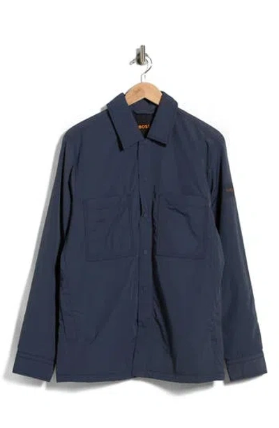 Hugo Boss Boss Man Jacket Slate Blue Size S Polyamide