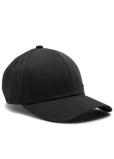 Hugo Boss Boss Logo-appliquéd Canvas Cap In Black