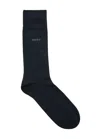 Hugo Boss Boss Logo Cotton-blend Socks In Blue