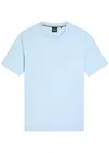 Hugo Boss Boss Logo Cotton T-shirt In Blue