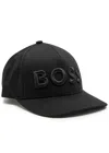 Hugo Boss Boss Logo-embroidered Twill Cap In Black