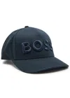 Hugo Boss Boss Logo-embroidered Twill Cap In Blue