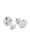 Hugo Boss Boss Logo-engraved Cufflinks In Silver