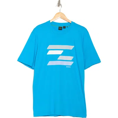 Hugo Boss Boss Logo Graphic T-shirt In Blue
