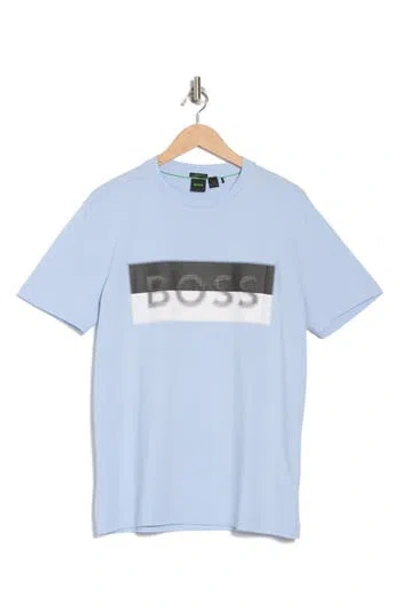 Hugo Boss Boss Logo Graphic T-shirt In Blue