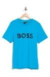 Hugo Boss Boss Logo Graphic T-shirt In Blue