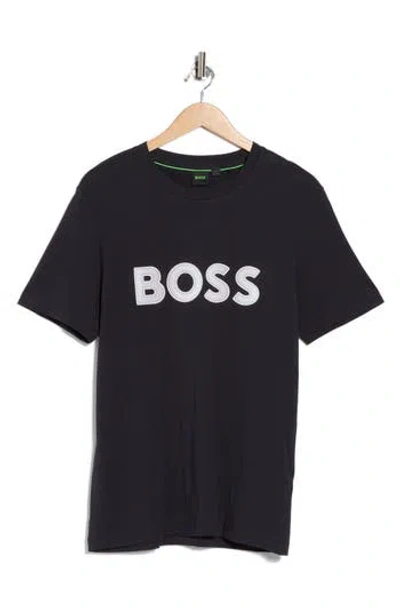 Hugo Boss Boss Logo Graphic T-shirt In Black