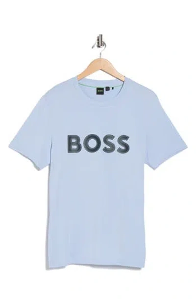 Hugo Boss Boss Logo Graphic T-shirt In Blue