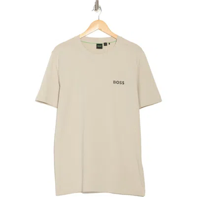 Hugo Boss Boss Logo Graphic T-shirt In Light Biege