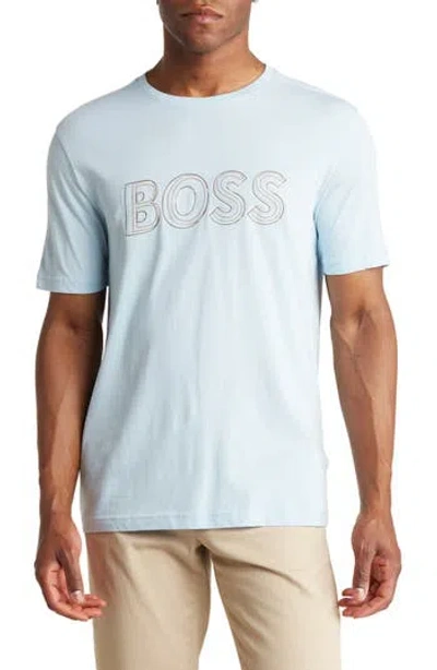 Hugo Boss Boss Logo Graphic T-shirt In Blue